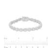 Thumbnail Image 3 of 4 CT. T.W. Cushion-Shaped Multi-Diamond Frame Line Bracelet in 10K White Gold - 7.25"