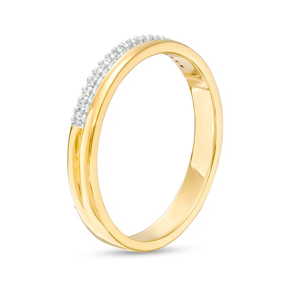 1/20 CT. T.w. Diamond Double Row Thumb Ring in 10K Gold