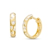 Thumbnail Image 1 of 1/5 CT. T.W. Diamond Scatter Hoop Earrings in 10K Gold
