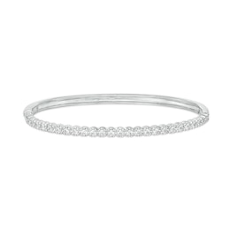 1 CT. T.W. Certified Lab-Created Diamond Line Bangle in 14K White Gold (F/SI2) – 7.25&quot;