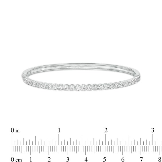 1 CT. T.w. Lab-Grown Diamond Line Bangle in 14K White Gold (F/Si2) – 7.25"