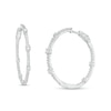 Thumbnail Image 0 of 2 CT. T.W. Certified Lab-Created Diamond Hoop Earrings in 14K White Gold (F/SI2)