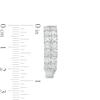 Thumbnail Image 2 of 3 CT. T.W. Certified Lab-Created Diamond Double Row Hoop Earrings in 14K White Gold (F/SI2)