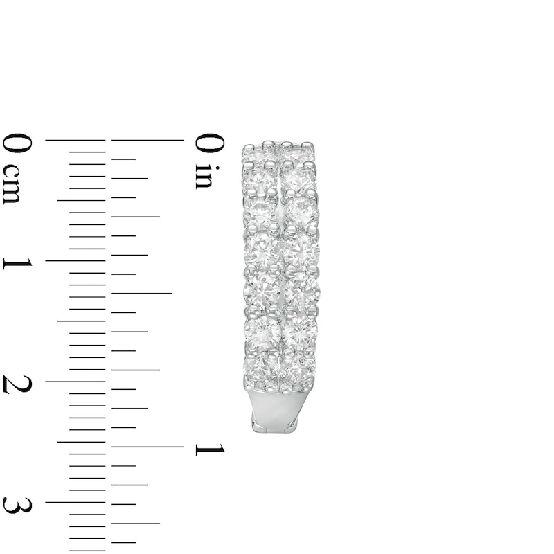 3 CT. T.W. Certified Lab-Created Diamond Double Row Hoop Earrings in 14K White Gold (F/SI2)