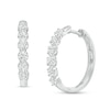 Thumbnail Image 1 of 1 CT. T.W. Certified Lab-Grown Diamond Hoop Earrings 14K White Gold (F/SI2)