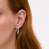 Thumbnail Image 2 of 1 CT. T.W. Certified Lab-Grown Diamond Hoop Earrings 14K White Gold (F/SI2)