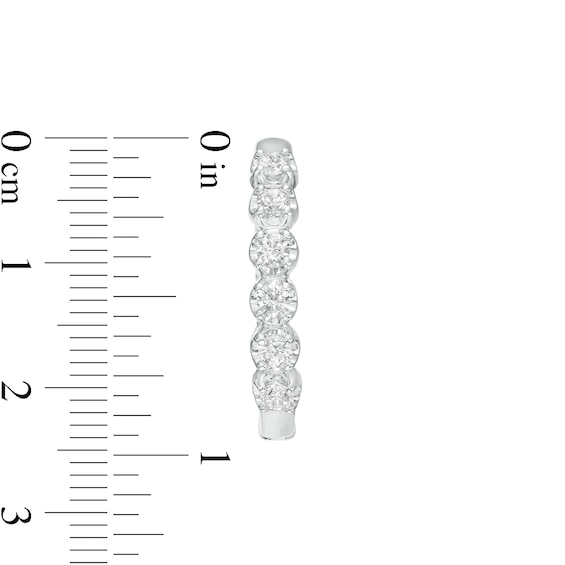 1 CT. T.w. Certified Lab-Grown Diamond Hoop Earrings 14K White Gold (F/Si2)