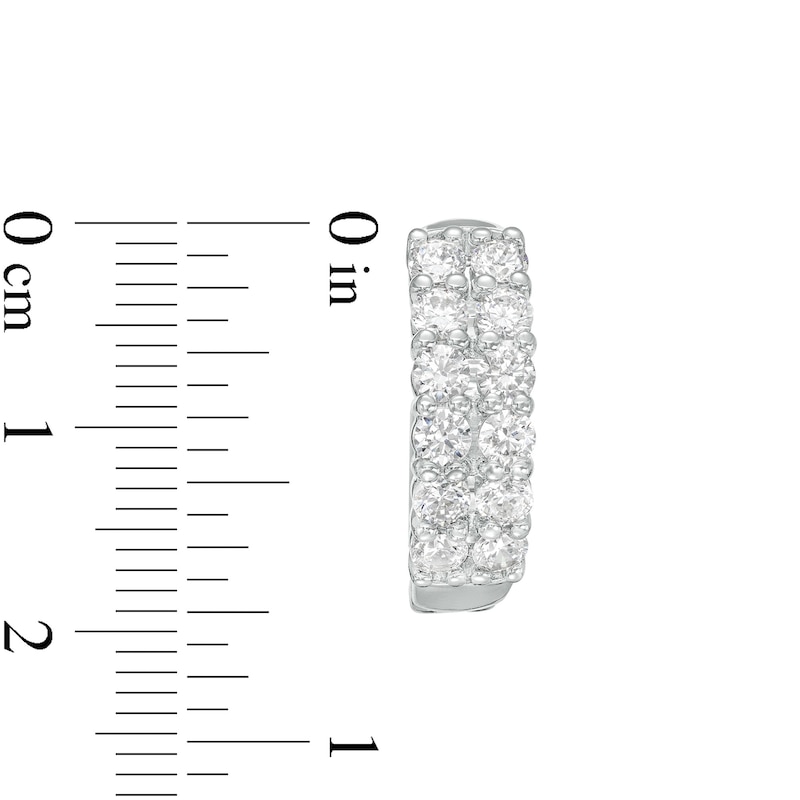 2 CT. T.W. Certified Lab-Created Diamond Double Row Hoop Earrings in 14K White Gold (F/SI2)