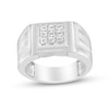 Thumbnail Image 1 of 1/20 CT. T.W. Multi-Diamond Square-Top Ring in Sterling Silver