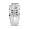Thumbnail Image 3 of 1/4 CT. T.W. Diamond Frame Triple Row Ring in Sterling Silver