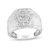 Thumbnail Image 1 of 1/2 CT. T.W. Multi-Diamond Hexagon Frame Ring in Sterling Silver