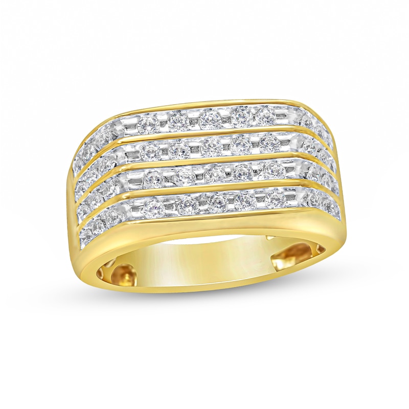Main Image 1 of 1 CT. T.W. Diamond Four Row Ring in 10K Gold