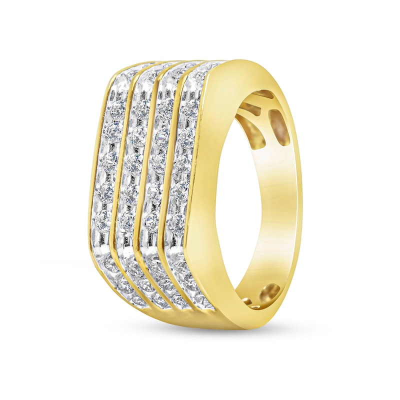 Main Image 2 of 1 CT. T.W. Diamond Four Row Ring in 10K Gold