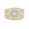 Thumbnail Image 4 of 1-1/2 CT. T.W. Diamond Sunburst Frame Ring in 10K Gold