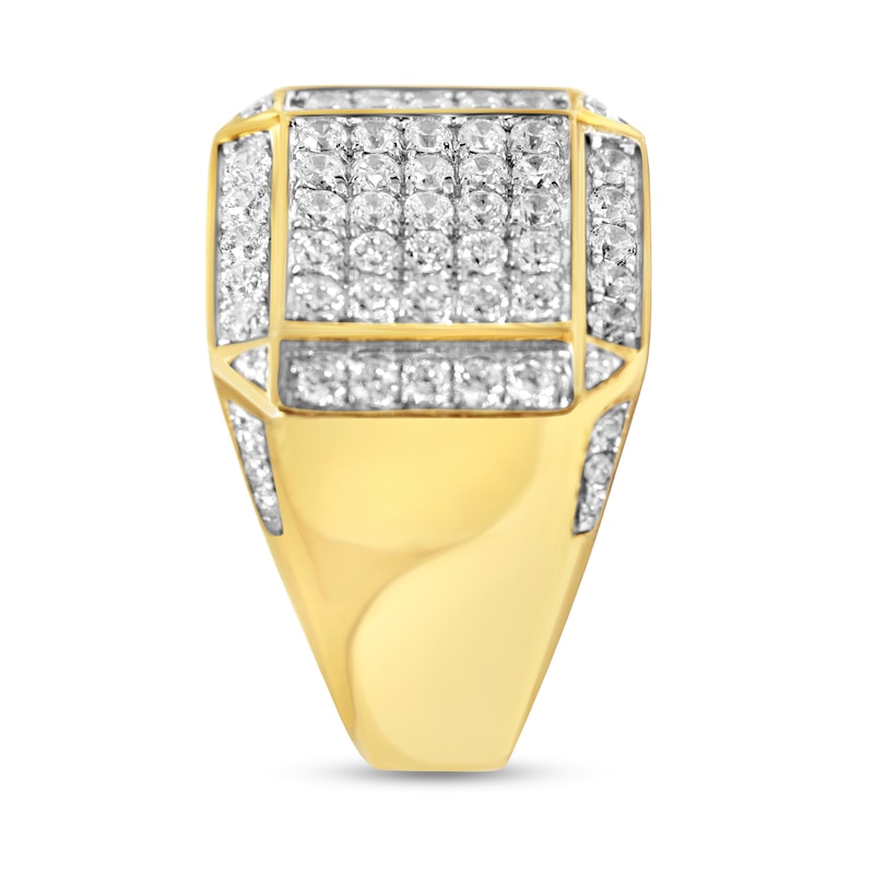 Main Image 3 of 2-1/8 CT. T.W. Multi-Diamond Frame Square-Top Ring in 10K Gold