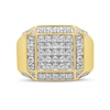 Thumbnail Image 4 of 2-1/8 CT. T.W. Multi-Diamond Frame Square-Top Ring in 10K Gold
