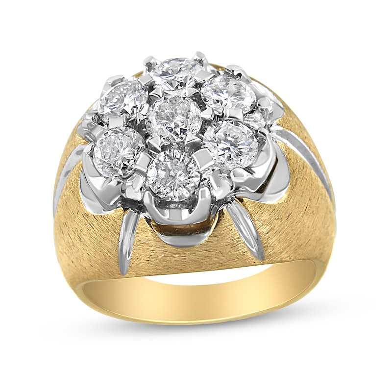 Main Image 1 of 3-1/6 CT. T.W. Diamond Flower Ring in 10K Gold
