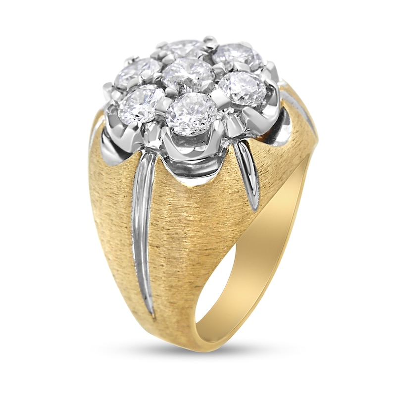 Main Image 2 of 3-1/6 CT. T.W. Diamond Flower Ring in 10K Gold