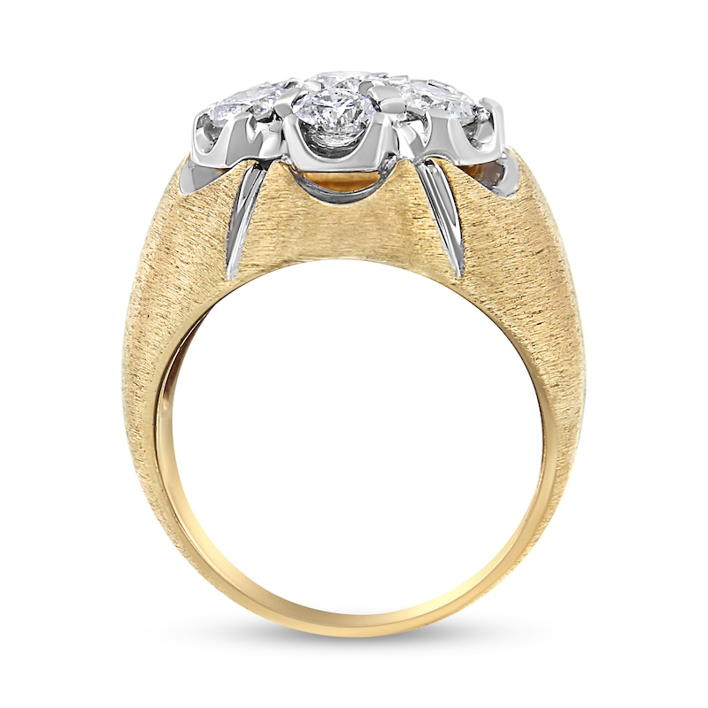 Main Image 3 of 3-1/6 CT. T.W. Diamond Flower Ring in 10K Gold