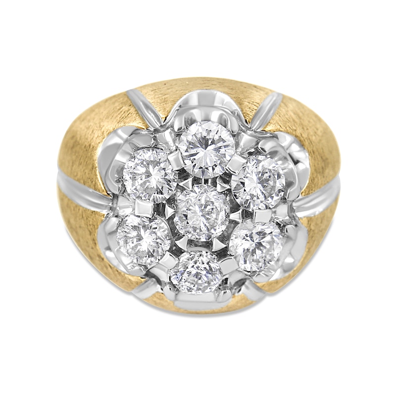 Main Image 4 of 3-1/6 CT. T.W. Diamond Flower Ring in 10K Gold