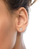 Thumbnail Image 2 of 1/2 CT. T.W. Diamond Square-Shaped Frame Stud Earrings in Sterling Silver with 14K Rose Gold Plate