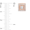 Thumbnail Image 3 of 1/2 CT. T.W. Diamond Square-Shaped Frame Stud Earrings in Sterling Silver with 14K Rose Gold Plate