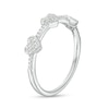 Thumbnail Image 3 of 1/5 CT. T.W. Multi-Diamond Trio Heart Ring in 10K White Gold