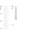 Thumbnail Image 2 of 1/2 CT. T.W. Cushion-Shaped Multi-Diamond Oval Hoop Earrings in 10K White Gold