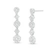 Thumbnail Image 1 of 1 CT. T.W. Multi-Diamond Alternating Drop Earrings in 10K White Gold