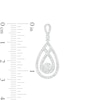 Thumbnail Image 2 of 1 CT. T.W. Multi-Diamond Loop Teardrop Drop Earrings in 10K White Gold