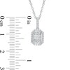 Thumbnail Image 3 of 1/4 CT. T.W. Emerald-Shaped Multi-Diamond Frame Pendant in 10K White Gold