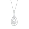 Thumbnail Image 1 of 1 CT. T.W. Multi-Diamond Loop Teardrop Pendant in 10K White Gold