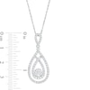 Thumbnail Image 3 of 1 CT. T.W. Multi-Diamond Loop Teardrop Pendant in 10K White Gold