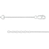 Thumbnail Image 3 of 1/10 CT. T.W. Diamond Open Heart Station Anklet in Sterling Silver – 10"