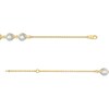 Thumbnail Image 3 of 4.0mm Akoya Cultured Pearl and Diamond Accent Five Stone Bracelet in 10K Gold – 8.0"