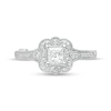 Thumbnail Image 4 of Marilyn Monroe™ Collection 1/2 CT. T.W. Princess-Cut Diamond Frame Vintage-Style Engagement Ring in 14K White Gold