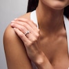 Thumbnail Image 2 of Vera Wang Love Collection 1 CT. T.W. Princess-Cut Diamond Double Row Engagement Ring in 14K White Gold (I/SI2)