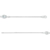 Thumbnail Image 3 of Oval Aquamarine and Diamond Accent Twist Five Stone Bracelet in 10K White Gold – 8.0"