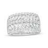 Thumbnail Image 1 of Marilyn Monroe™ Collection 1-1/2 CT. T.W. Marquise and Round Diamond Multi-Row Anniversary Band in 14K White Gold