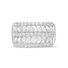 Thumbnail Image 4 of Marilyn Monroe™ Collection 1-1/2 CT. T.W. Marquise and Round Diamond Multi-Row Anniversary Band in 14K White Gold