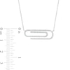 Thumbnail Image 3 of 1/4 CT. T.W. Diamond Paper Clip Necklace in 10K White Gold
