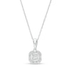 Thumbnail Image 0 of 1/5 CT. T.W. Princess-Cut Multi-Diamond Octagonal Frame Pendant in 10K White Gold