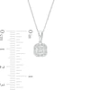 Thumbnail Image 2 of 1/5 CT. T.W. Princess-Cut Multi-Diamond Octagonal Frame Pendant in 10K White Gold