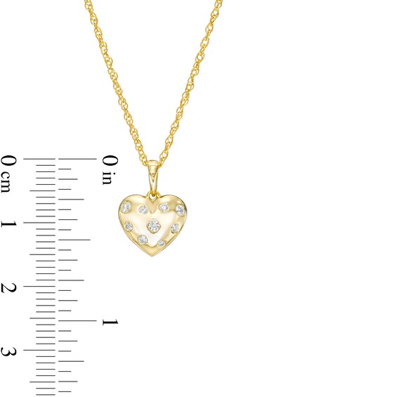 1/10 CT. T.w. Diamond Scatter Heart Pendant in 10K Gold