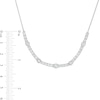 Thumbnail Image 3 of 2 CT. T.W. Certified Lab-Grown Diamond Alternating Necklace in 14K White Gold (F/SI2)