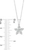 Thumbnail Image 3 of 1/4 CT. T.W. Baguette and Round Diamond Flower Pendant in 10K White Gold