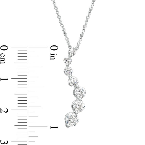1 CT. T.w. Journey Certified Lab-Grown Diamond Curved Pendant in 14K White Gold (F/Si2)