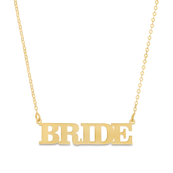 Polished "Bride" Necklace in 10K Gold