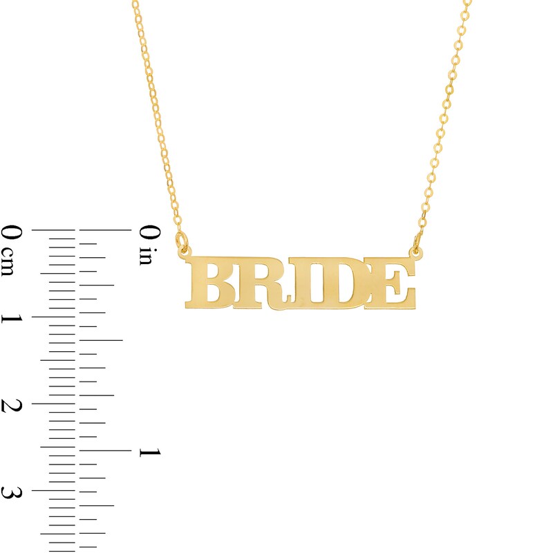 Main Image 2 of Polished "Bride" Necklace in 10K Gold
