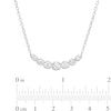 Thumbnail Image 3 of 1 CT. T.W. Certified Lab-Grown Diamond Graduated Seven Stone Necklace in 14K White Gold (F/SI2)